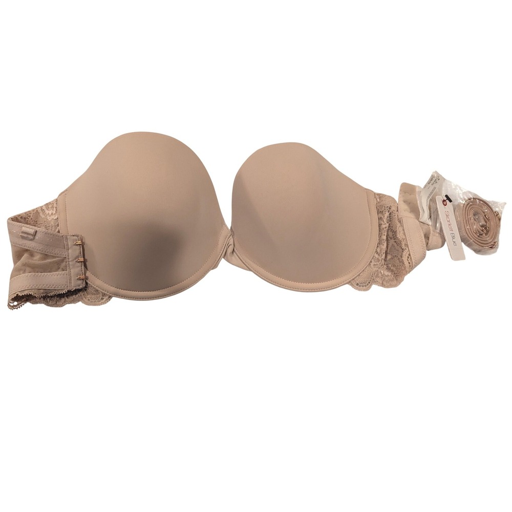 Scarlett Blue Goddess‎ Multi Way Strapless Bra 328101 Cashmere 30DDD NWT